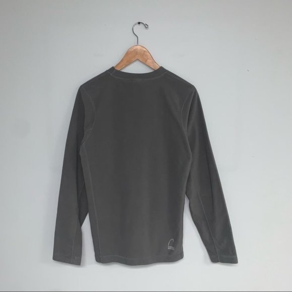 Sierra Designs Fleece Sweater Women’s Size Small Grey Khaki Long Sleeve Layering - Picture 5 of 7